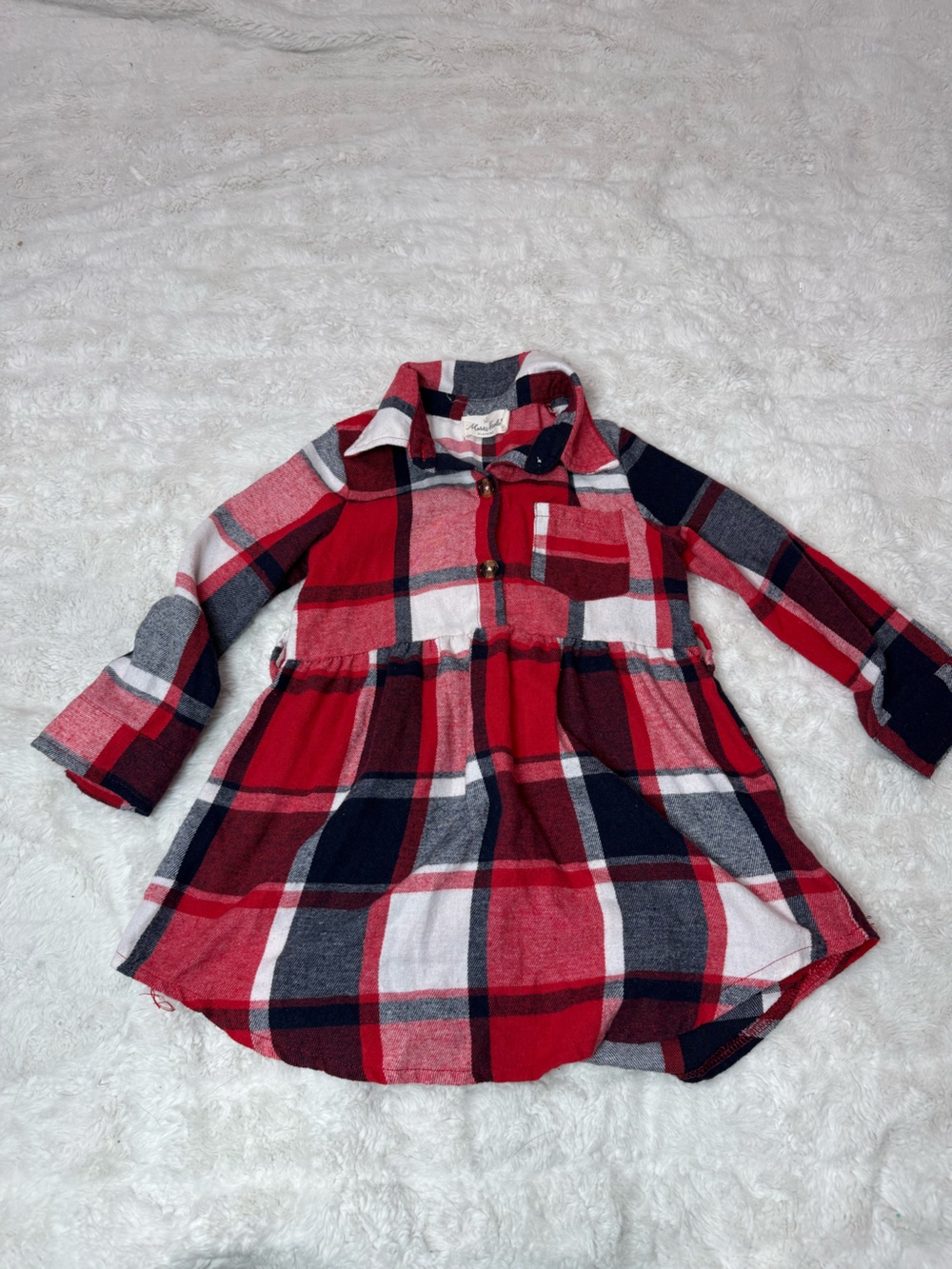 Marie Nicole Plaid Dress